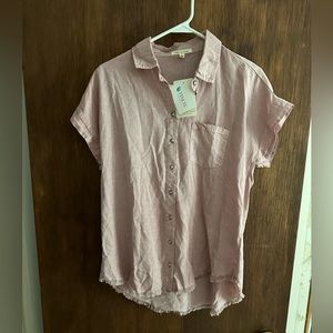 Tea n rose pink button up
